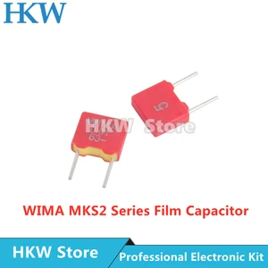 5pcs Original WIMA 0.01UF 63V RED MKS2 5MM Film Capacitor Hi-Fi Audio Capacitors 63V 0.01UF 103/10NF/0.01UF 0.01UF63V