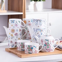 ceramic tea set tea set for two stacking teapot and mugs gift set british style tea cup set chic decoration for home