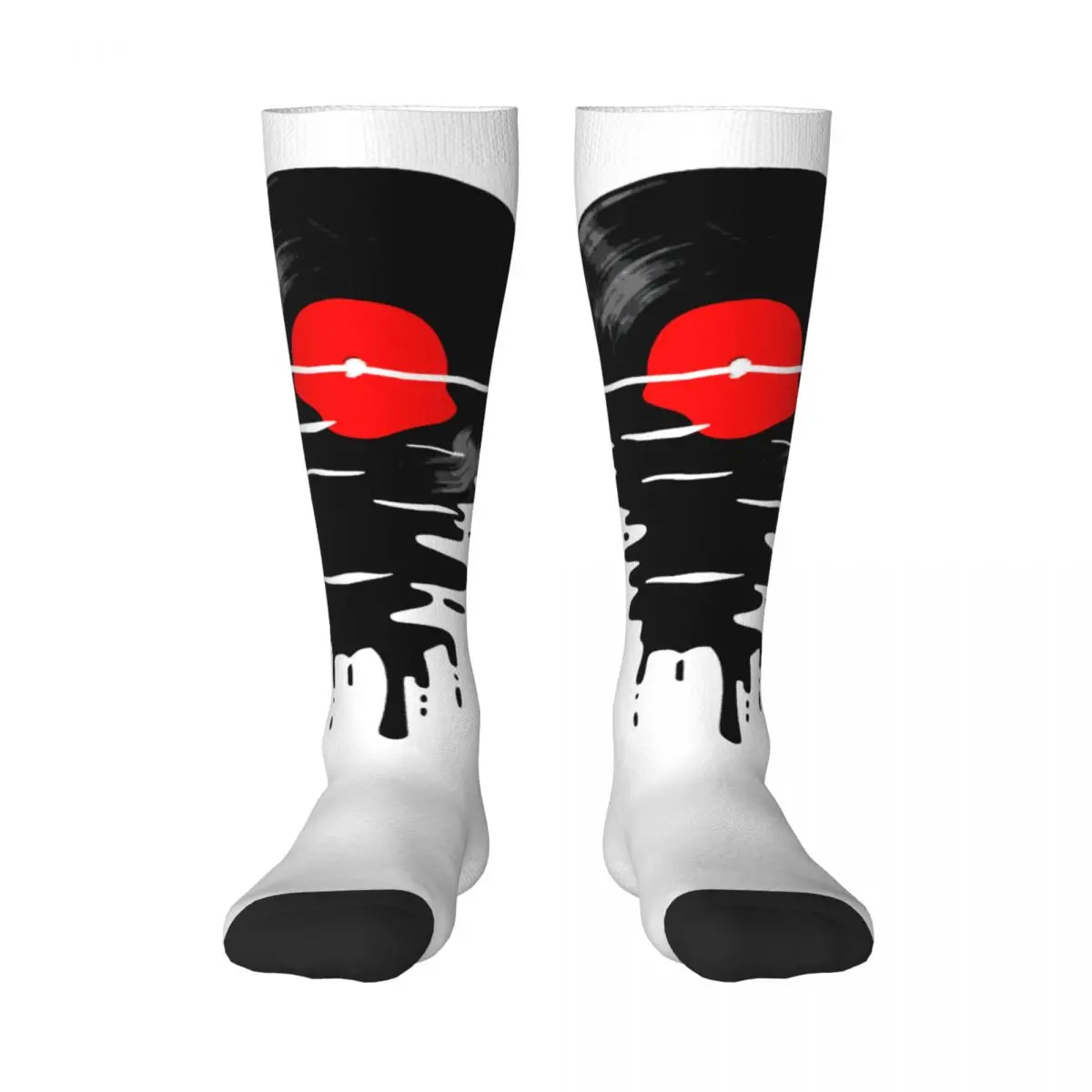 

Vinyl LP Music Record Sunset 24 Adult Stockings Graphic Vintage High elasticity Contrast color socks INS style Elastic Stockings