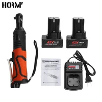 100nm 42v electric wrench angle drill screwdriver 38 cordless ratchet wrench scaffolding 100nm with 12 lithium ion battery