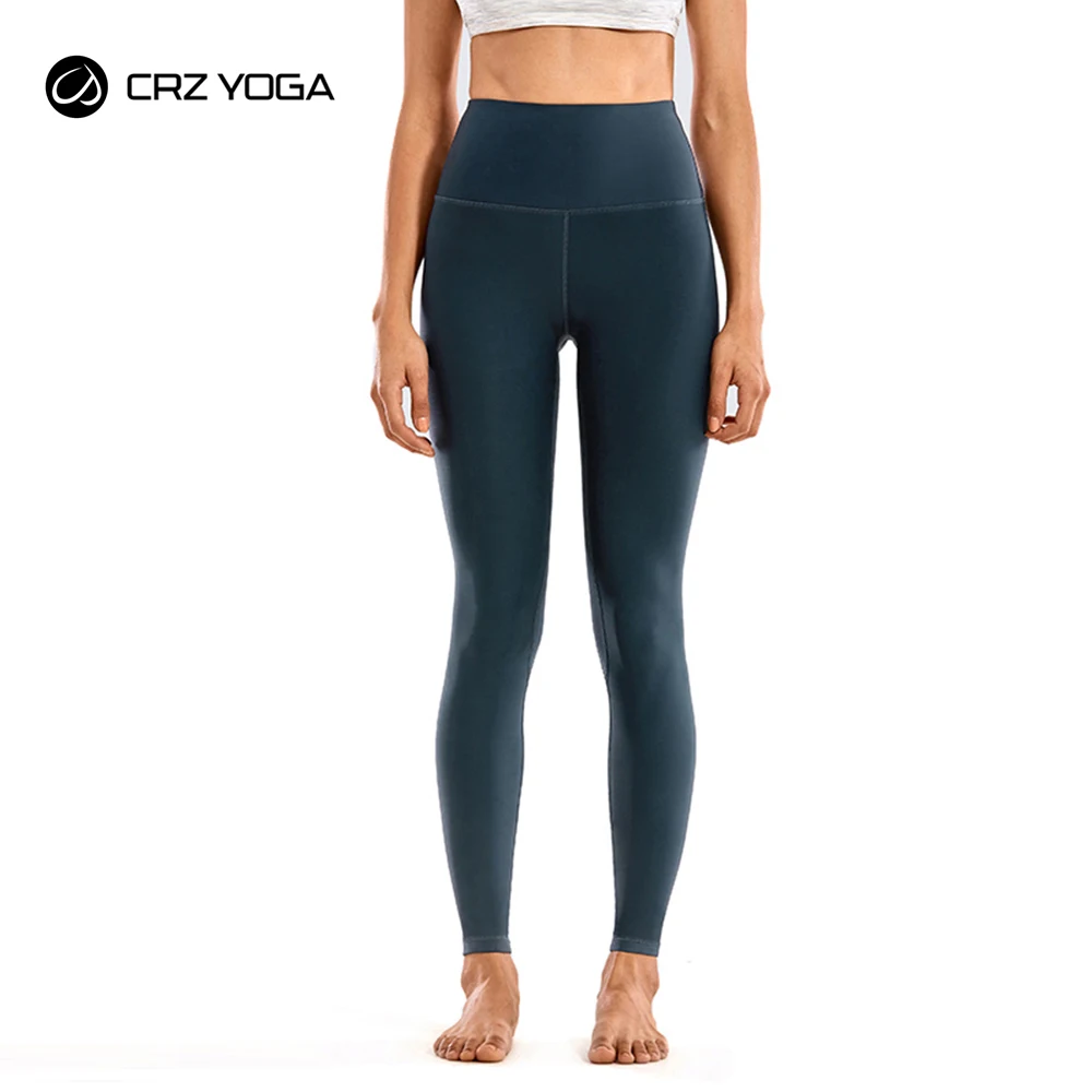 CRZ YOGA Women's Thermal Fleece Lined Leggings Winter Warm High Waist Yoga Pants Workout Tight  -28 Inches