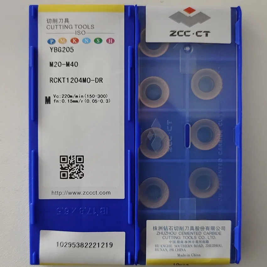 

ZCC.CT RCKT1204MO-DR YBG202/RCKT1204MO-DR YBG205 R6 CNC carbide inserts For Steel, Stainless steel 10pcs/box