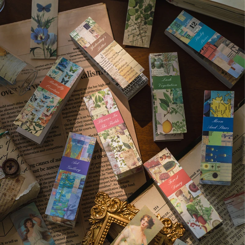 

50 pcs Stickers book Decorative Hand Account Scrapbooking Collage material Diy hand made Diary Album junk journal supplies
