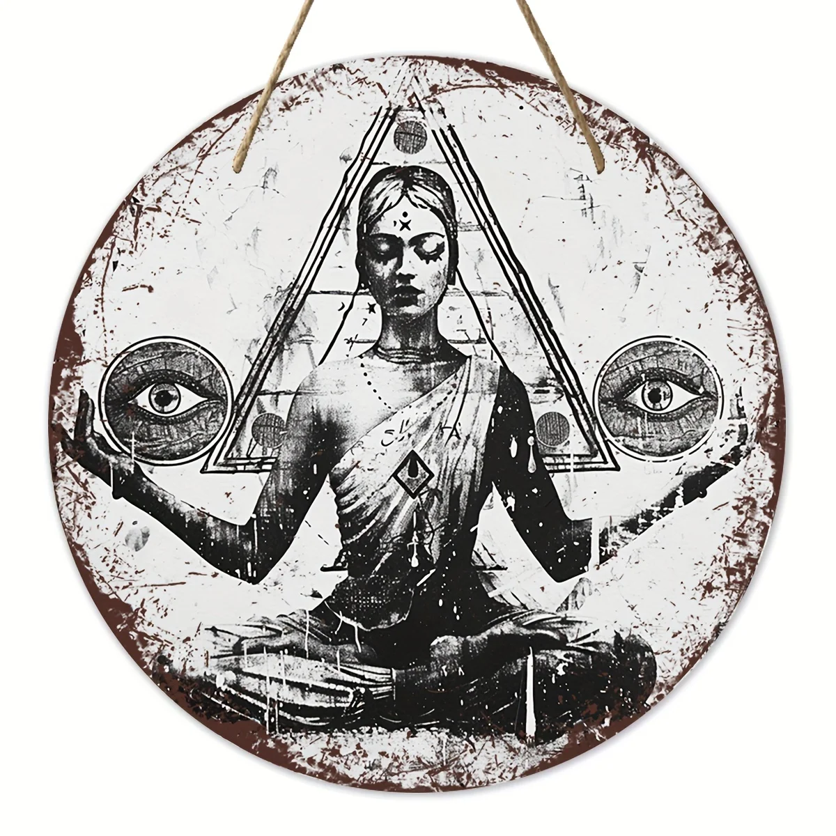 Деревенский акриловый настенный рисунок вывеска в стиле гексаграммы с