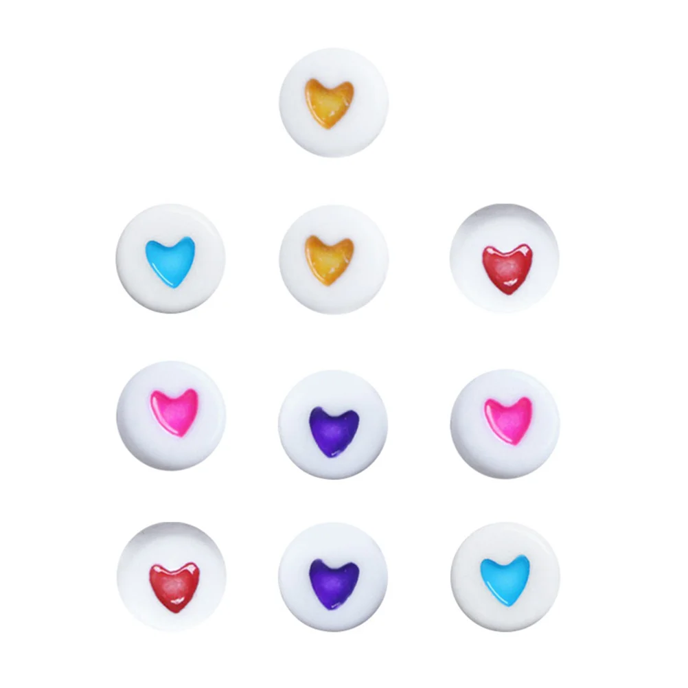 100 шт. акриловые бусины в форме сердца ремесленные наборы для изготовления