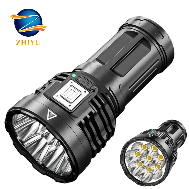 

Cob Strong Light Flashlight LED7 Lamp Bead Rechargeable Super Bright Household Outdoor Long-range Multipurpose Xenon Long-range