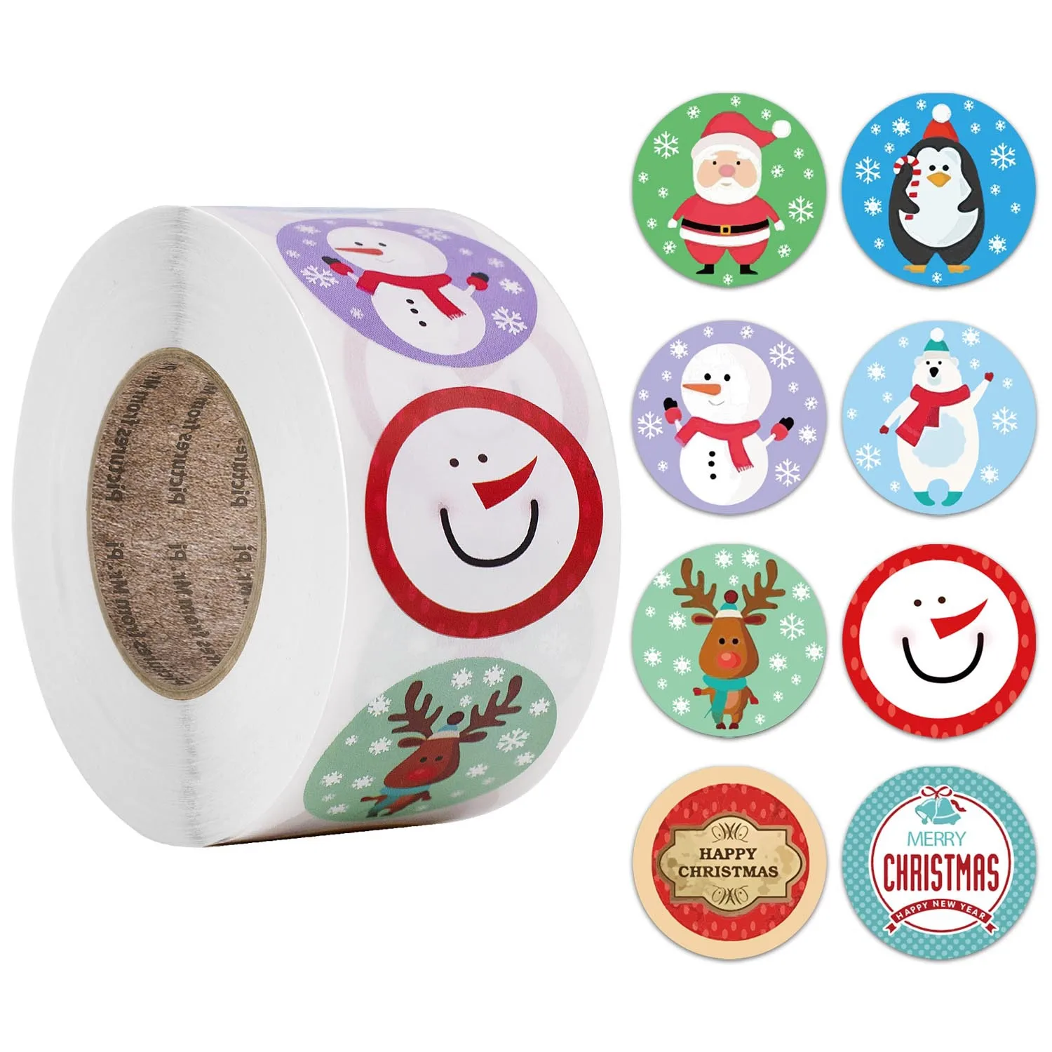 

Roll up sticker Christmas day decorative gift series sticker label