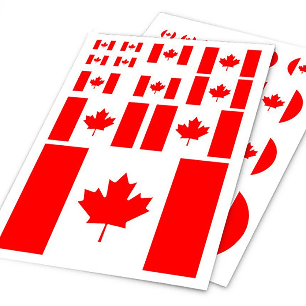 

Canada Canadian Flag Maple Car Auto Motorcycle Logo Decal Set Sticker Scratch Off Cover Ipad Notebook Laptop Handy Car Styling