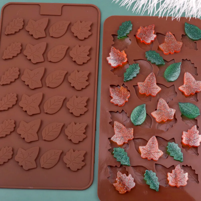 

24Holes Maple Leaf Silicone Mold Cake Decorating Tools Chocolate Fondant Baking Molds 3D Sugarcraft Resin Clay Homemade Bakeware