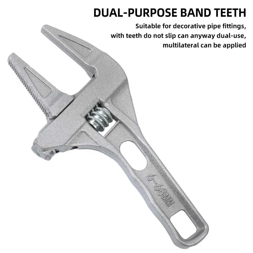 Регулируемый большой гаечный ключ профессиональный алюминиевый ручной