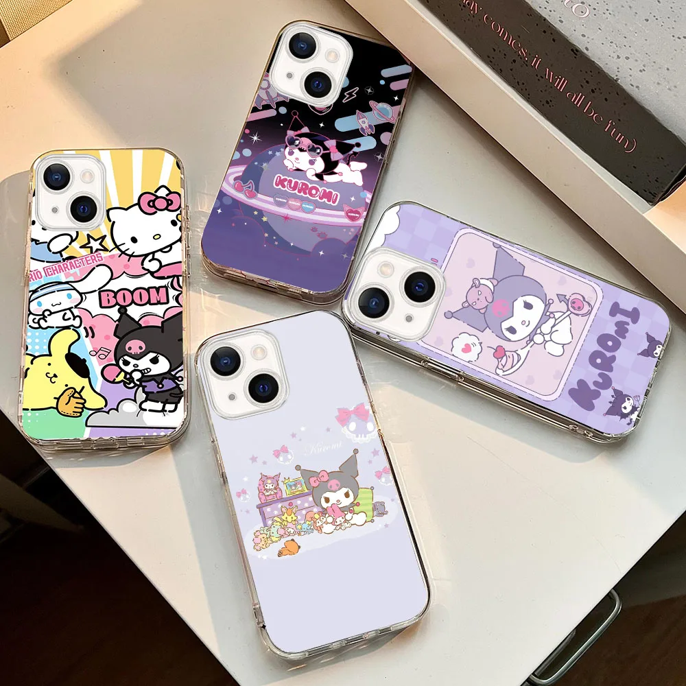 WB-16 Kuromi Прозрачный силиконовый чехол для LG K9 10 11 12 22 30 40 41 50 51 61 62 Plus Prime Max