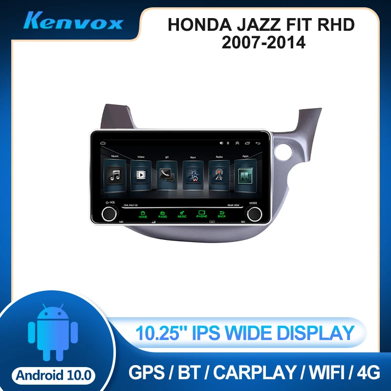 

Автомагнитола 2 din, 10,25 дюйма, IPS, Android, для HONDA JAZZ FIT RHD 2007-2014