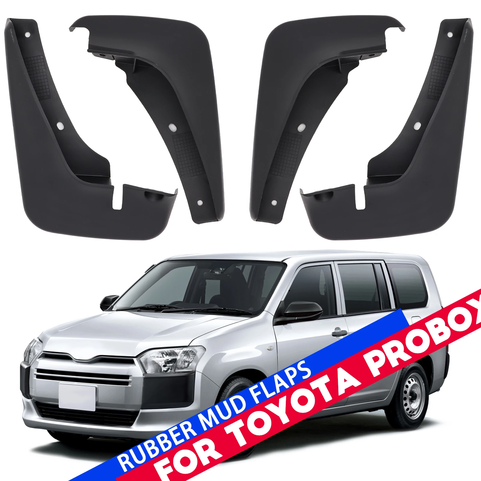 

4Pcs For Toyota probox 2002 High Quality Mudflaps Protector Mudguard Splash Guitars Guards Fender Mud Flaps car Accessories Auto