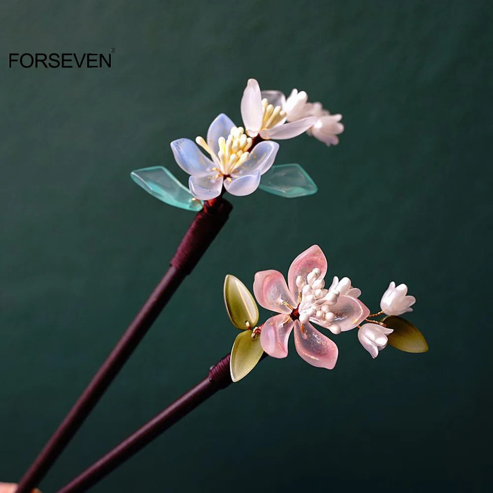 Ретро Цветочная заколка для волос Magnolias заколки и зажимы в китайском стиле женщин