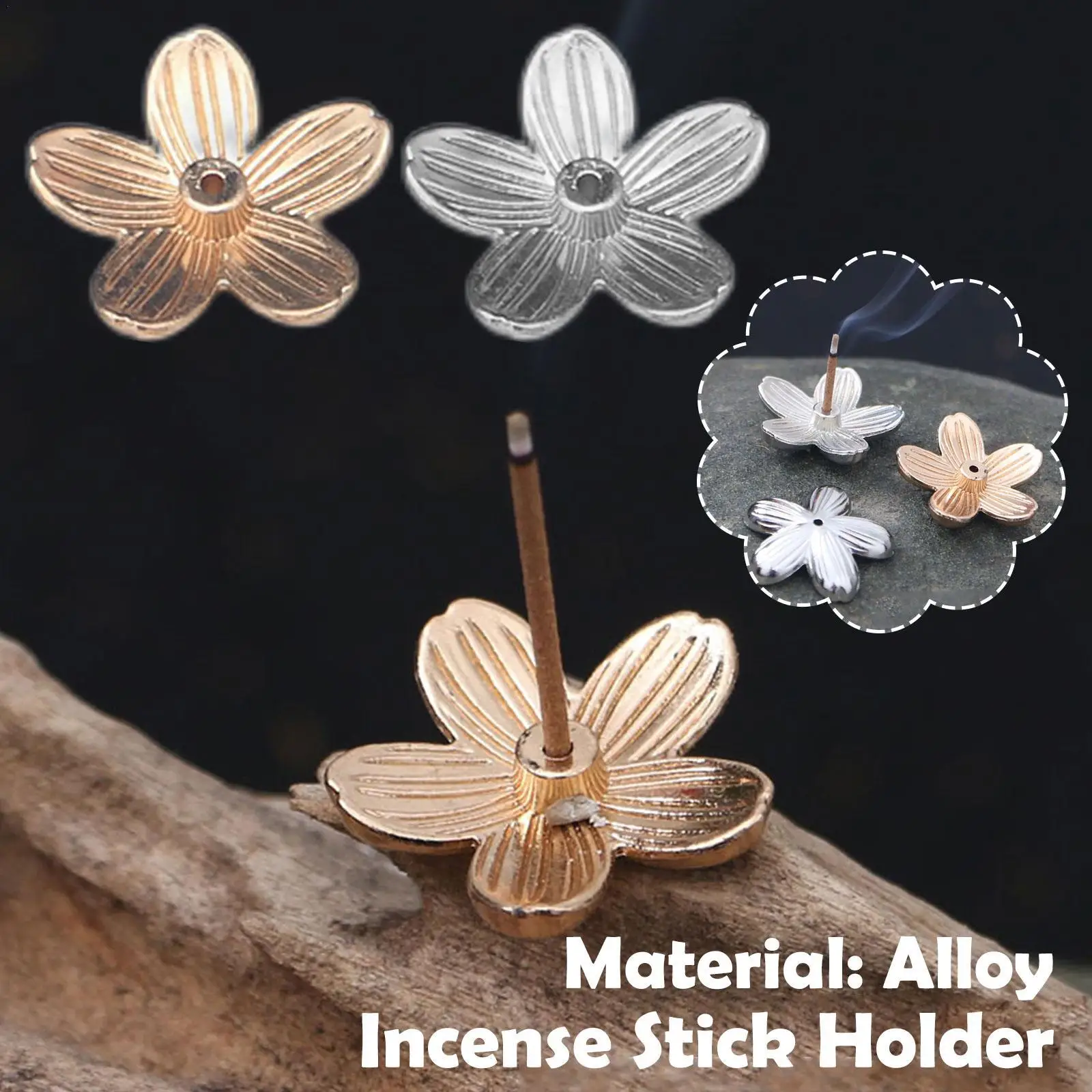 

Incense Stick Burners Holder Cherry Blossom Flower Censer Home Decor Desk Encens Holder Decoration