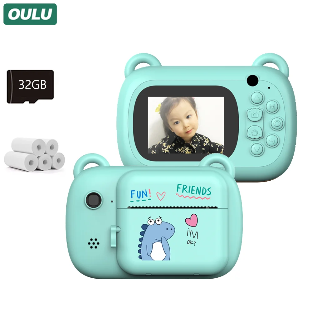 

OULU 24MP Instant Print Camera for Kids 2.4 Inch Screen 1080P Video Photos Thermal Print Paper for Boys Girls Birthday Gift Toys