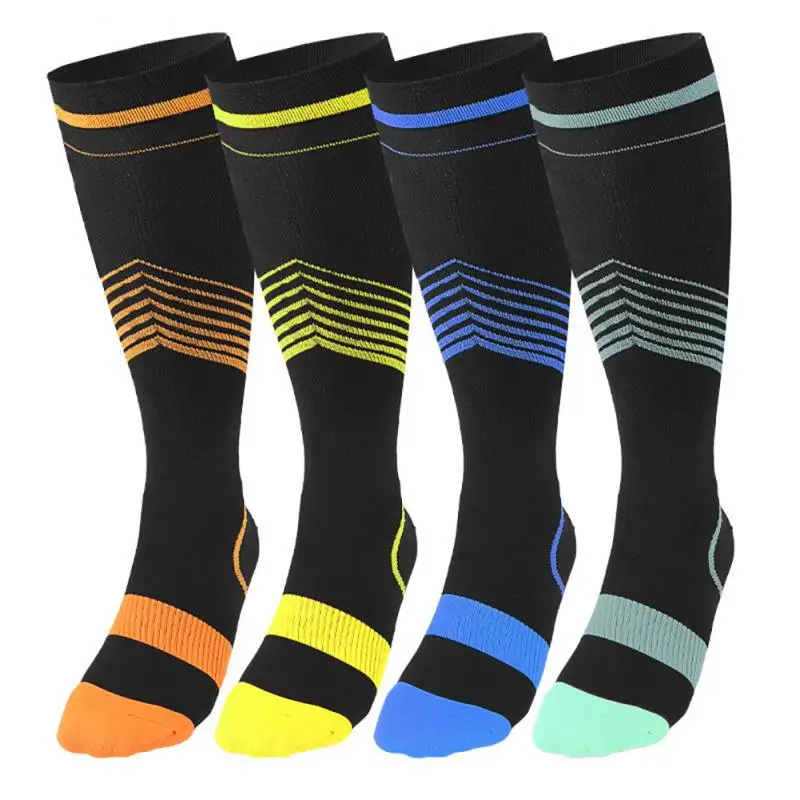 

Comfortable Outdoor Sports Socks Support Muscles Long Socks Strip Flexible 1pair Pressure Stockings Compression Socks Breathable