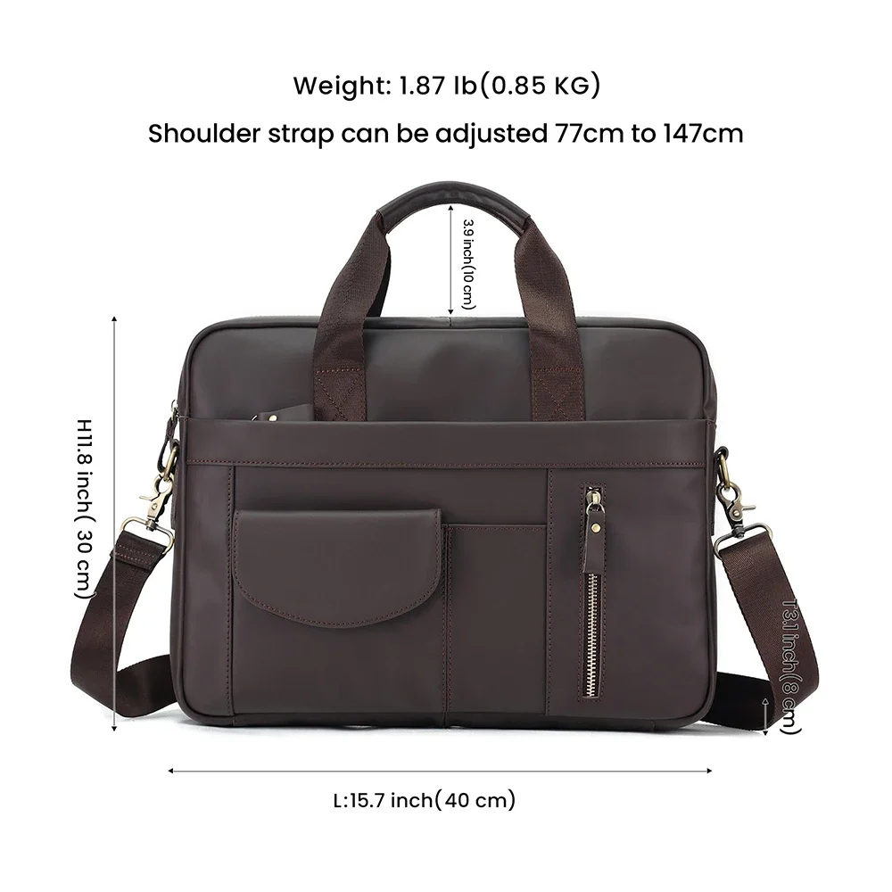Кожаная сумка для ноутбука портфель мужская дорожная Курьерская в стиле ретро