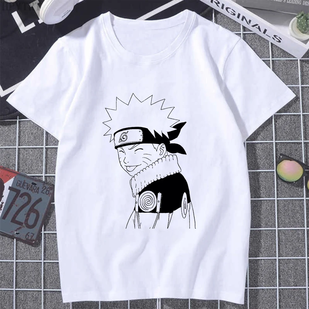 Футболка Uchiha мужская повседневная одежда из аниме крутой топ с коротким рукавом