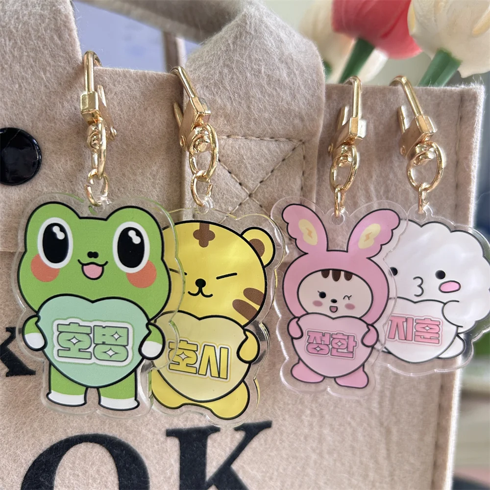 Kpop Idols Jeonghan Wonwoo брелок 6 см мультфильм милый акриловый рюкзак кулон аксессуары