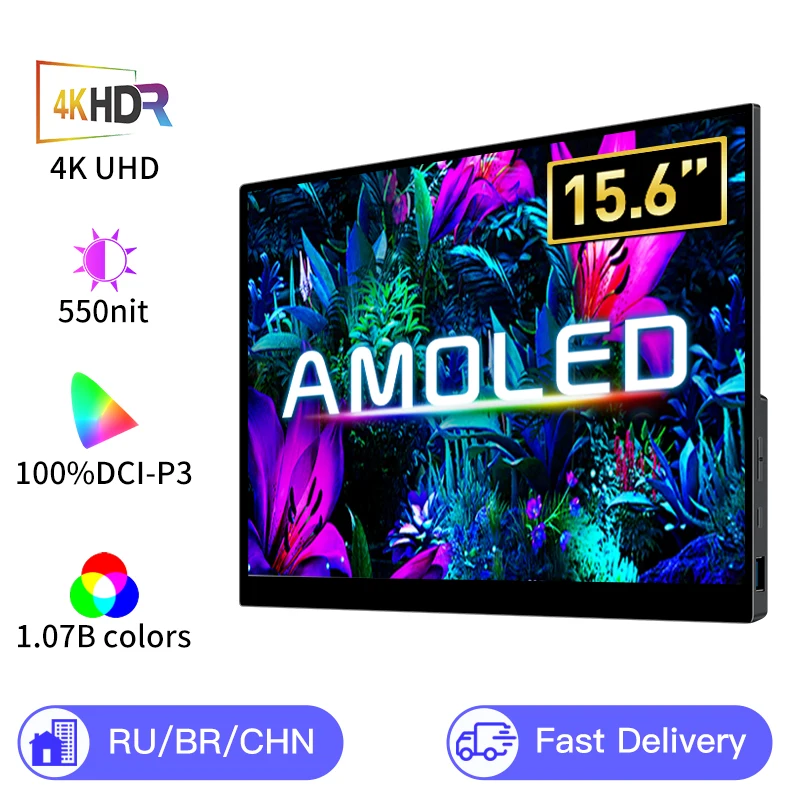 15.6/13 Inch OLED 4K UHD Touchscreen Portable Monitor 1