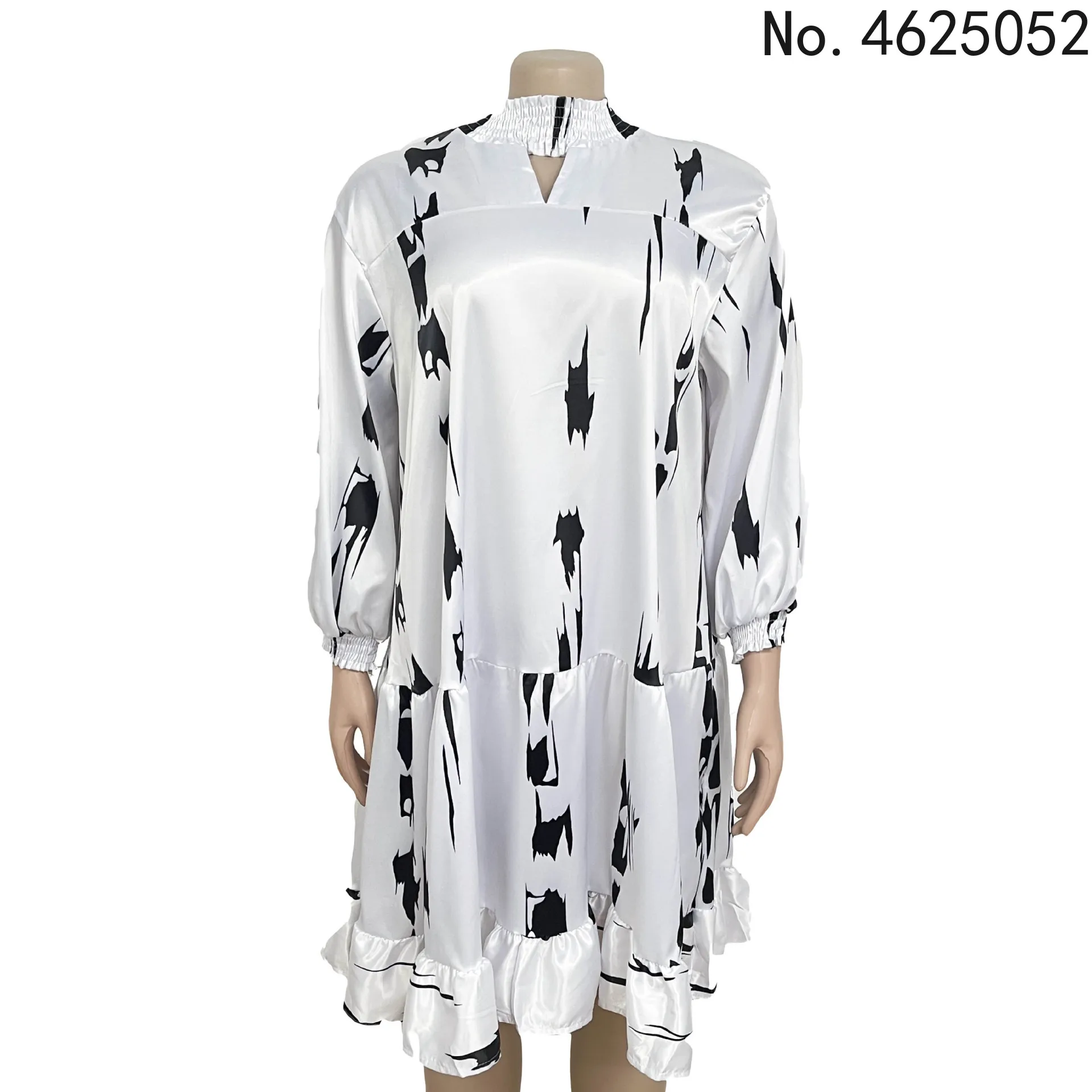 

Платье женское летнее из полиэстера, с длинным рукавом и принтом