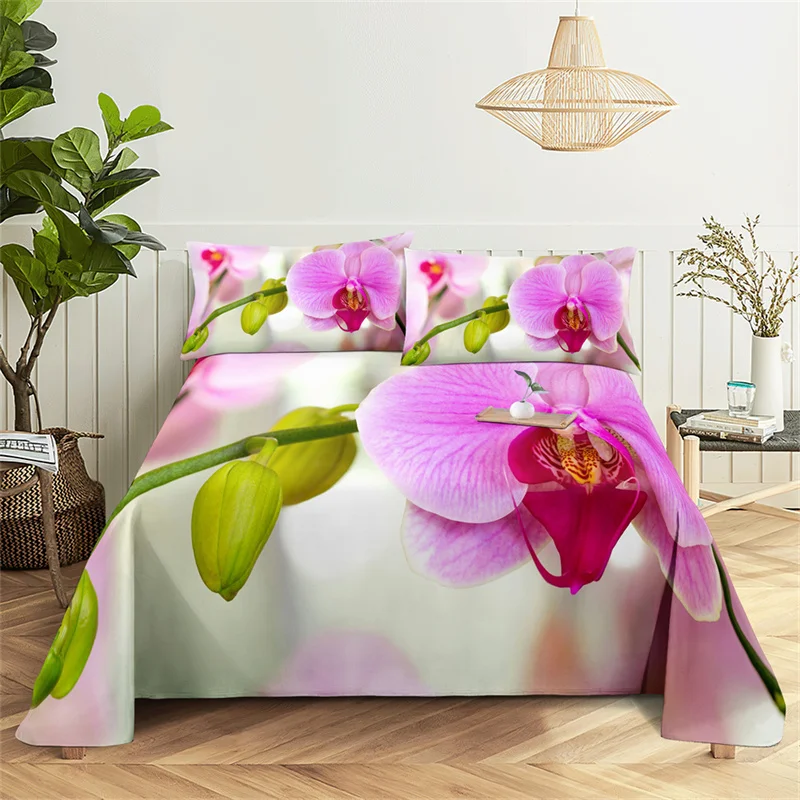 

Fresh Flower Scenery Queen Sheet Set Girl, Lovers Room Bedding Set Bed Sheets and Pillowcases Bedding Flat Sheet Bed Sheet Set