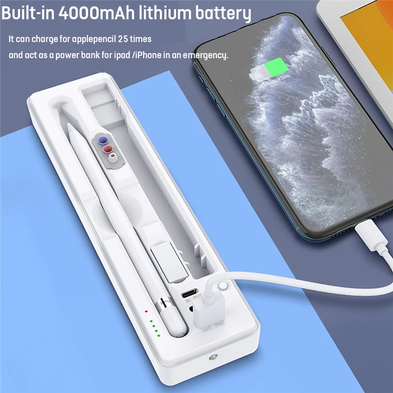 

Suitable for Apple Pencil 2 Stylus for iPad Pro 11 12.9 2020 9.7 2018 Air 3 10.2 2019 Mini 5 Storage Multi-function Pen Case