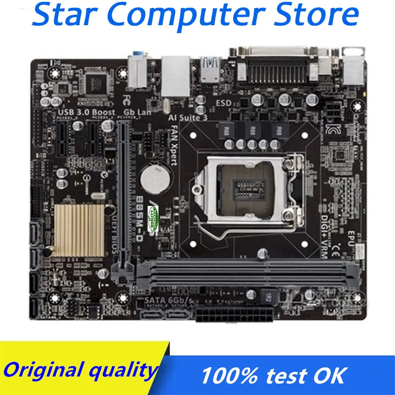 

For Intel B85 For ASUS B85M-D Computer USB3.0 SATA3 M-ATX Motherboard LGA 1150 DDR3 B85 B85M Desktop Mainboard Used