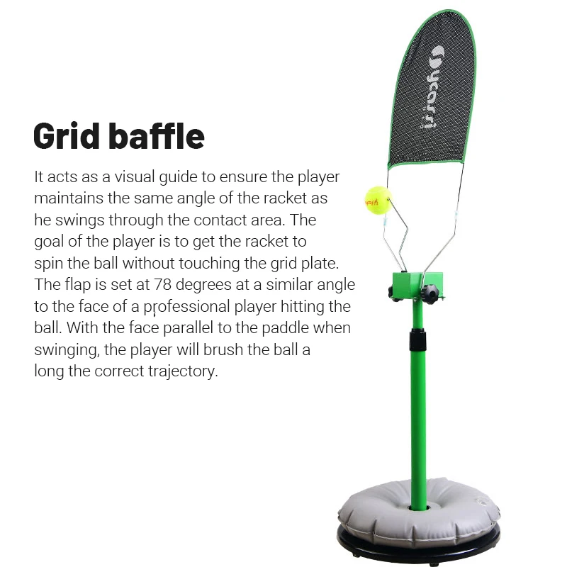 Portable Tennis Trainer Equipment Rebound Practice Training Tool Professional Rebounder Swing Ball Tennis Spin Exerciser Sports