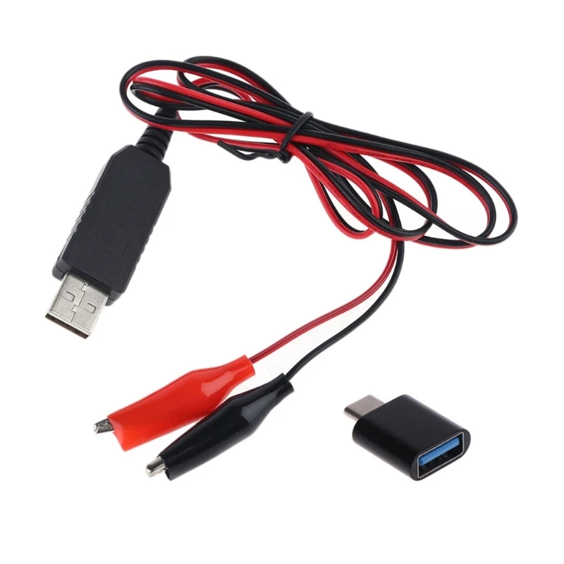 Тип C USB от 5 В до 3 AA/AAA/C/D выпрямители батарей понижающий зажим кабель Прямая