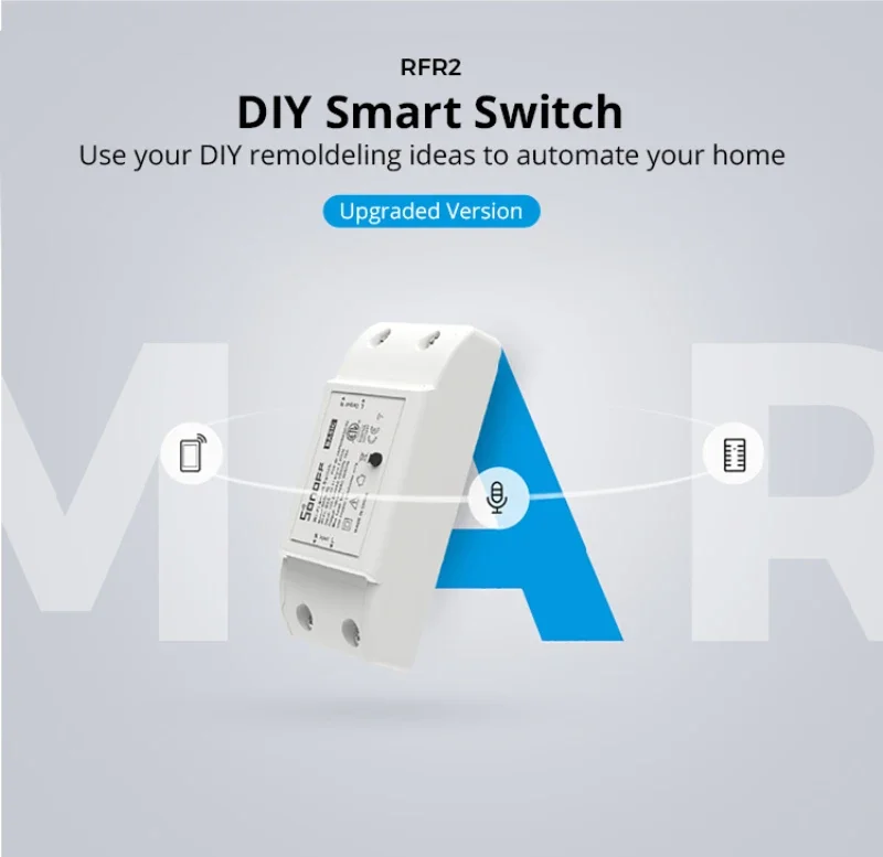 Умный переключатель SONOFF модуль Wi-Fi BASIC R2/RFR2 10A через беспроводное приложение