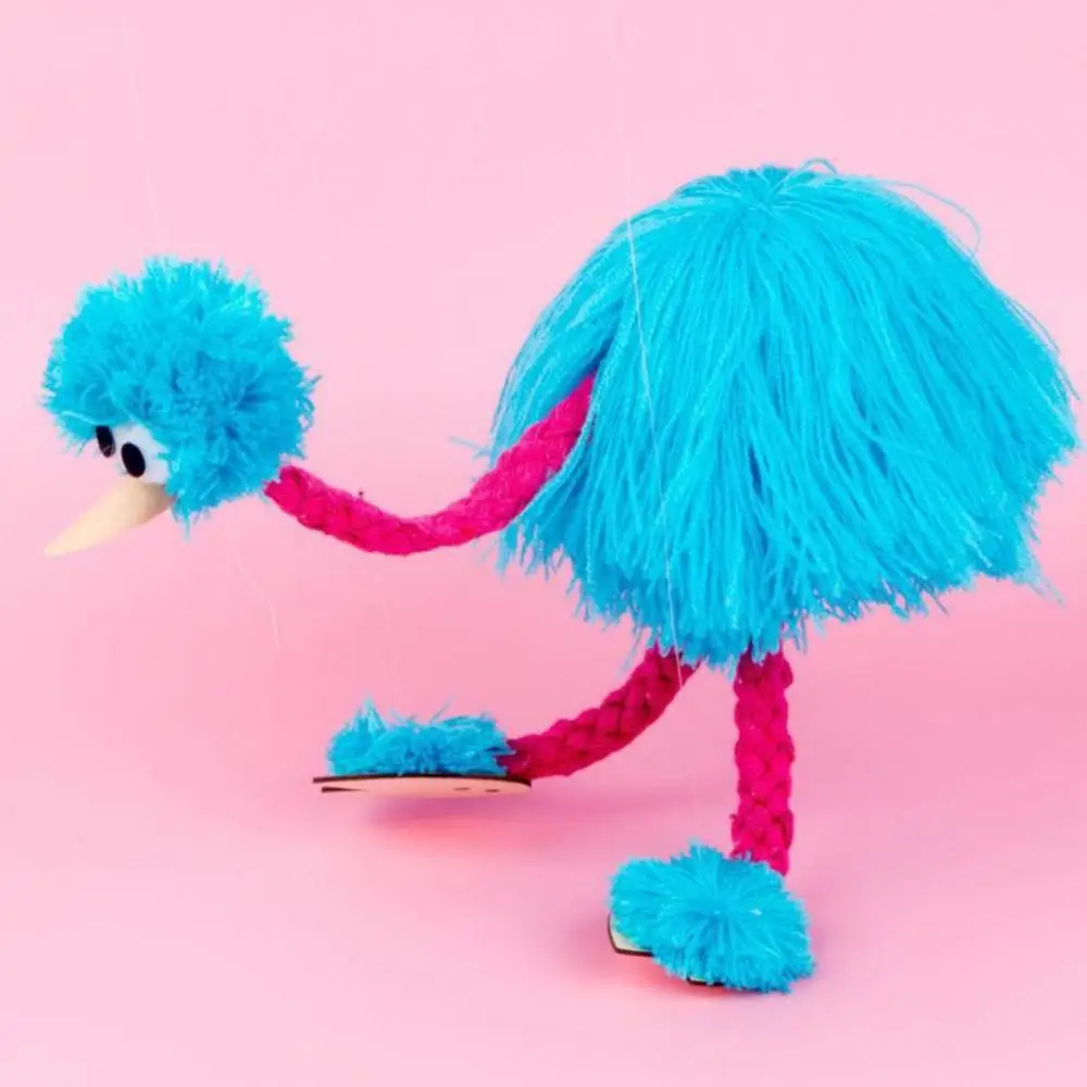

Ostrich Puppet Magic Tricks Handicraft Vintage Wire-controlled Puppetry Game Interactive Educational Toys For Children