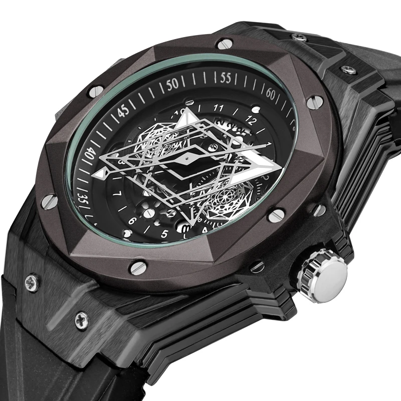 

PINTIME Men Luxury Unique Compass Dial Watches Men's Sports Military Wrist Watch Clock Male zegarek meski montr Quartz Watch