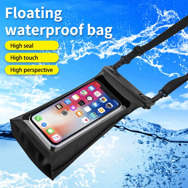 

HAISSKY НОВЫЕ Плавающие водонепроницаемые сумки для телефона для iPhone 13 12 11 Pro Max XR XS стереоскопическая большая емкость сухая сумка чехол ремешок