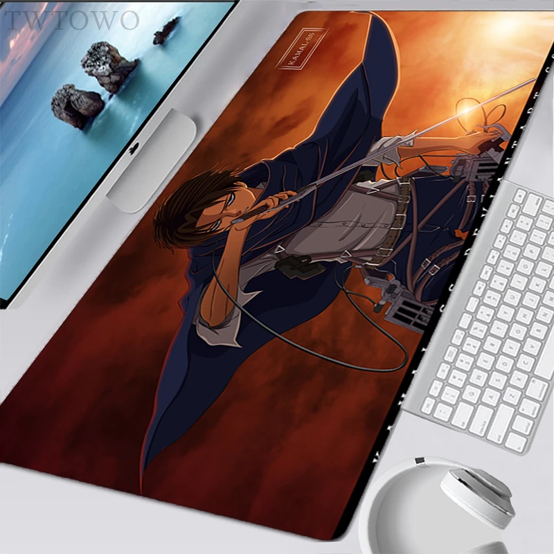 

Mousepad XXL New Custom keyboard pad Desk Mats Mouse Mat Anime Attack on Titan Anti-slip Laptop Carpet Office Desktop Mouse Pad