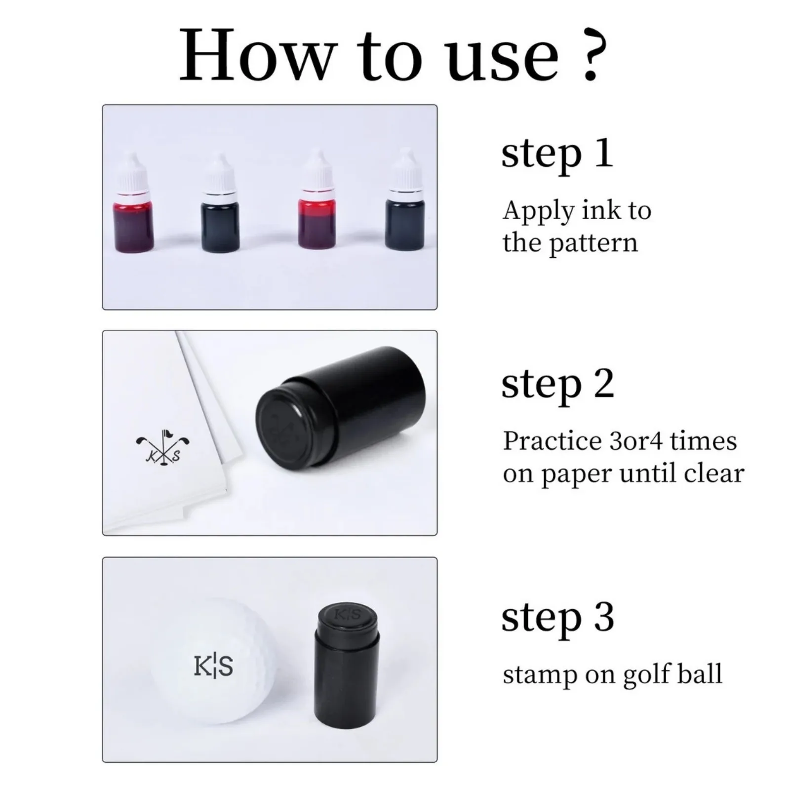 Изготовленный на заказ штамп для мяча гольфа — персонализированный с