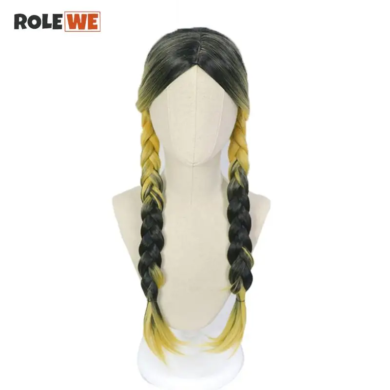 

Ran Haitani Cosplay Wigs Tokyo Revengers Braids Black Blonde Heat Resistant Synthetic Hair Anime Cosplay Wig + Wig Cap