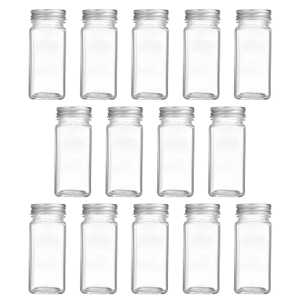 

Jars Glass Seasoning Bottles Condiment Pepper Bottle Storage Jar Salt Empty Square Containers Shaker Dispenserkitchen Shakers