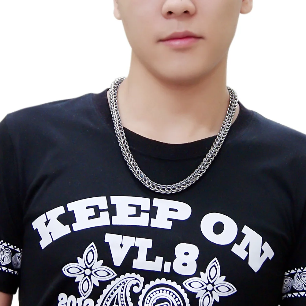 Мужская и женская цепочка из серебра 925 пробы с кольцом 10 мм