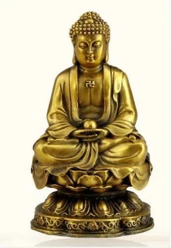 Китайский Тибетский буддизм Фане Бронзовая резьба Статуя Будды Шакьямуни