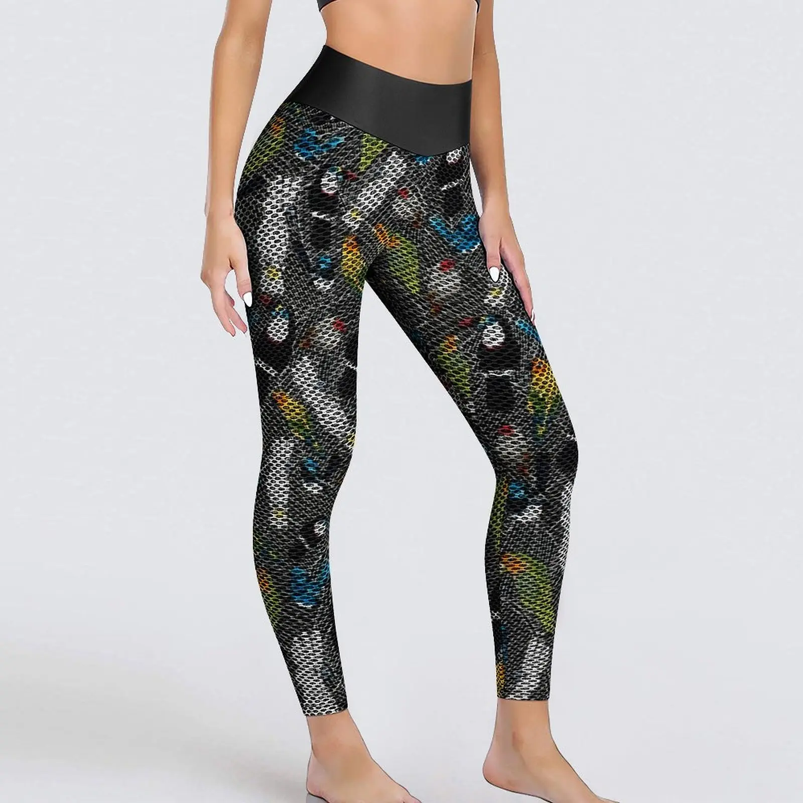 

Colorful Parrot Print Leggings Birds Of Paradise Gym Yoga Pants High Waist Quick-Dry Sport Legging Female Cute Graphic Leggins