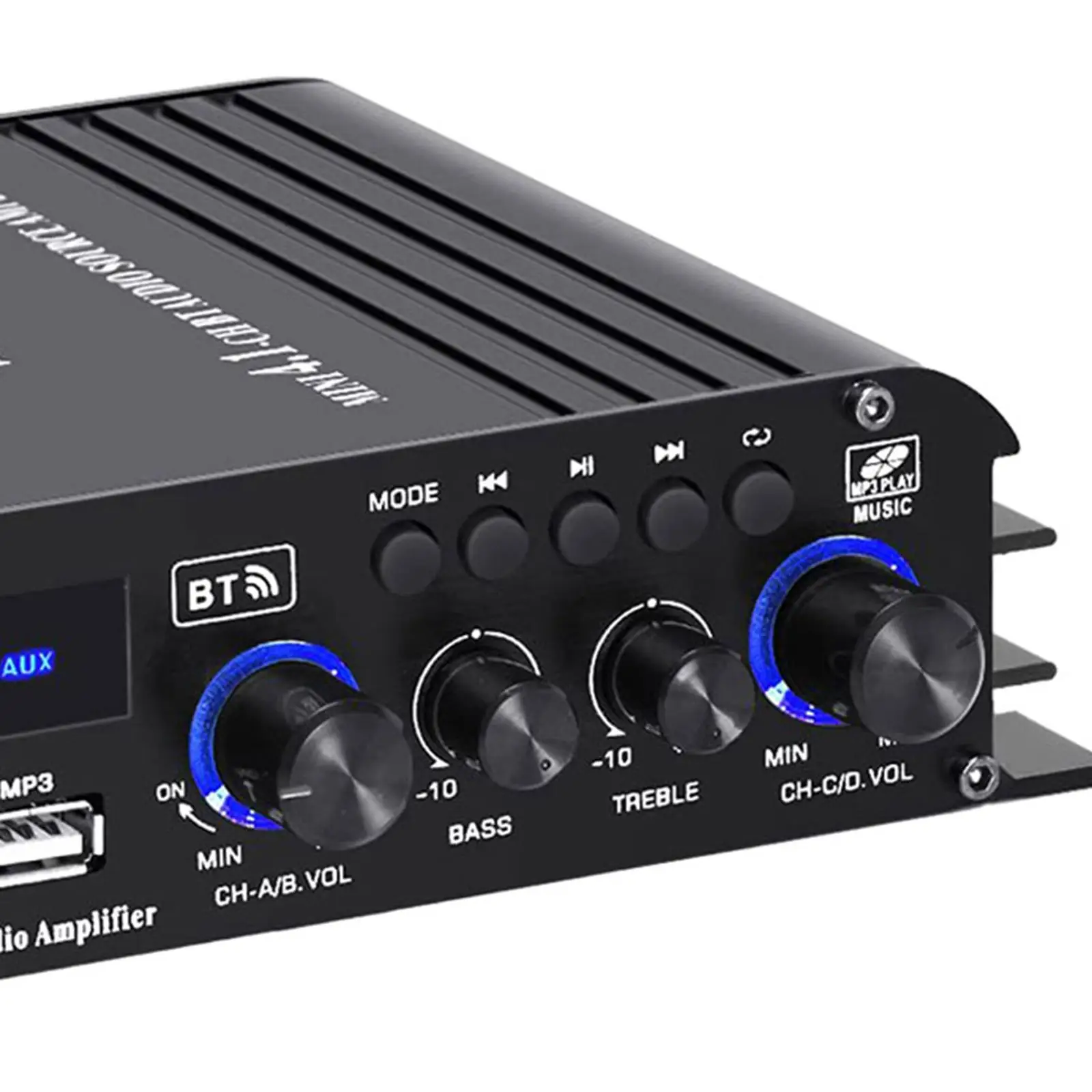 Усилитель мощности сабвуфера ЖК-дисплей Мини HiFi стереоусилитель 4 1 канала для
