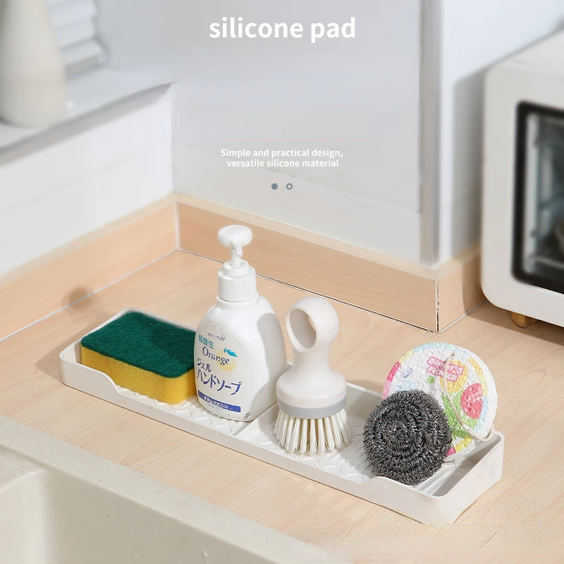

Silicone Stove Top Shelf Kitchen Storage Rack Spice Bottle Organizer Dispenser Oven Stove Top Rack Space-saving