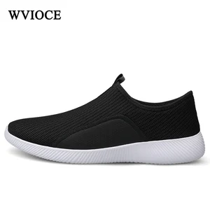 WVIOCE Men Shoes Slip-On Male Sneakers Breathable Mesh Outdoor Travel Shoes Lightweight Comfortable 