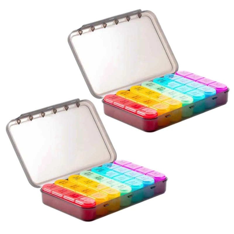 

2 шт., контейнер для таблеток, 28 ячеек