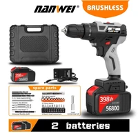 electric screwdriver impact brushless electric drill cordless drill driver screwdriver li ion battery electric power drill power