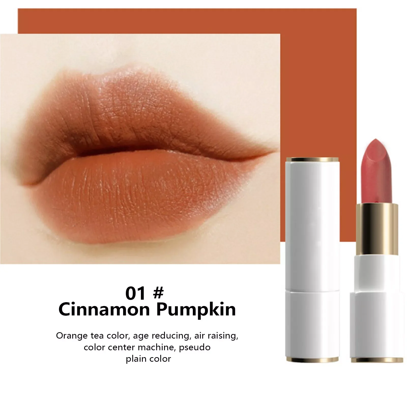 

NEW2023 Small White Tube Non Stick Cup Lipstick Mattes Velvet Non Fade Whitening Non Stick Amask Lip Plumper Lip Voltage Lady Ma