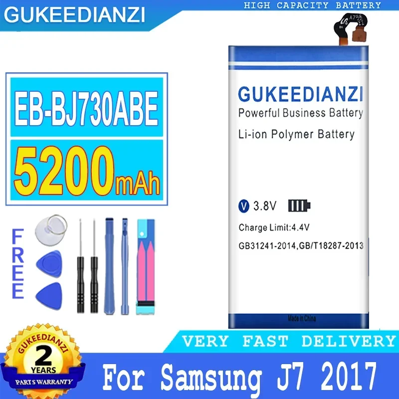 Аккумулятор GUKEEDIANZI EB-BJ730ABE для Samsung Galaxy J7 2017 Pro SM-J730F/DS J730FM J730G J730GM/DS J730K 5200 мАч