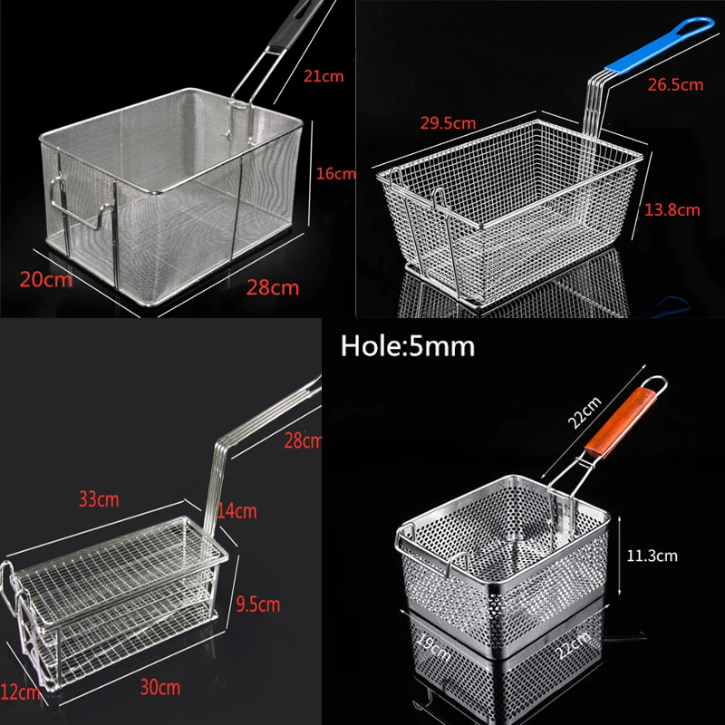 

Фильтр из нержавеющей стали для картофеля фри, сетчатый фильтр для жарки, французская кодировка, стальная рама, квадратный экран, сетка для жарки, дуршлаг, фритюрница